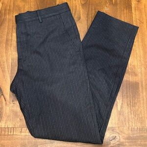 MARNI Wool Charcoal Pinstripe Trousers | Made in Italy | Size 48 (US 12)